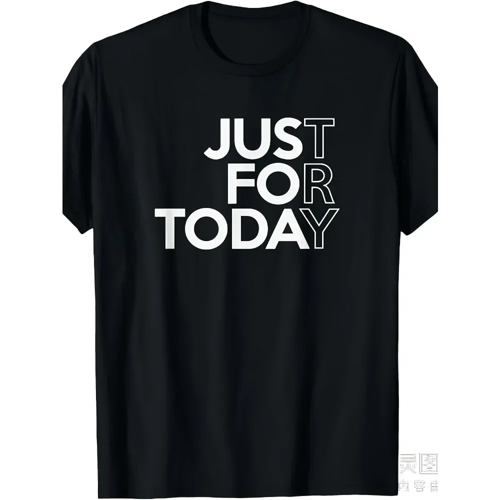 

Addiction Anonymous AA NA Anonymous Meeting T-Shirt - Heavyweight 220GSM Tee with "Just for Today" Sobriety Slogan - Unisex
