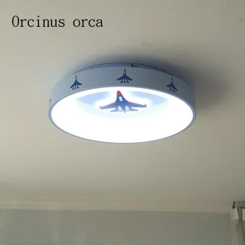 Cartoon plane creative ceiling lamp boy bedroom children's room ceiling lamp LED Blue ceiling lamp
