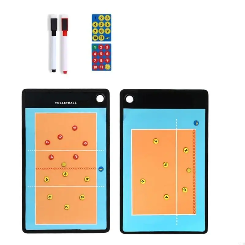 Professional Basketball Strategy Board with Writing Pen and Sheets Set