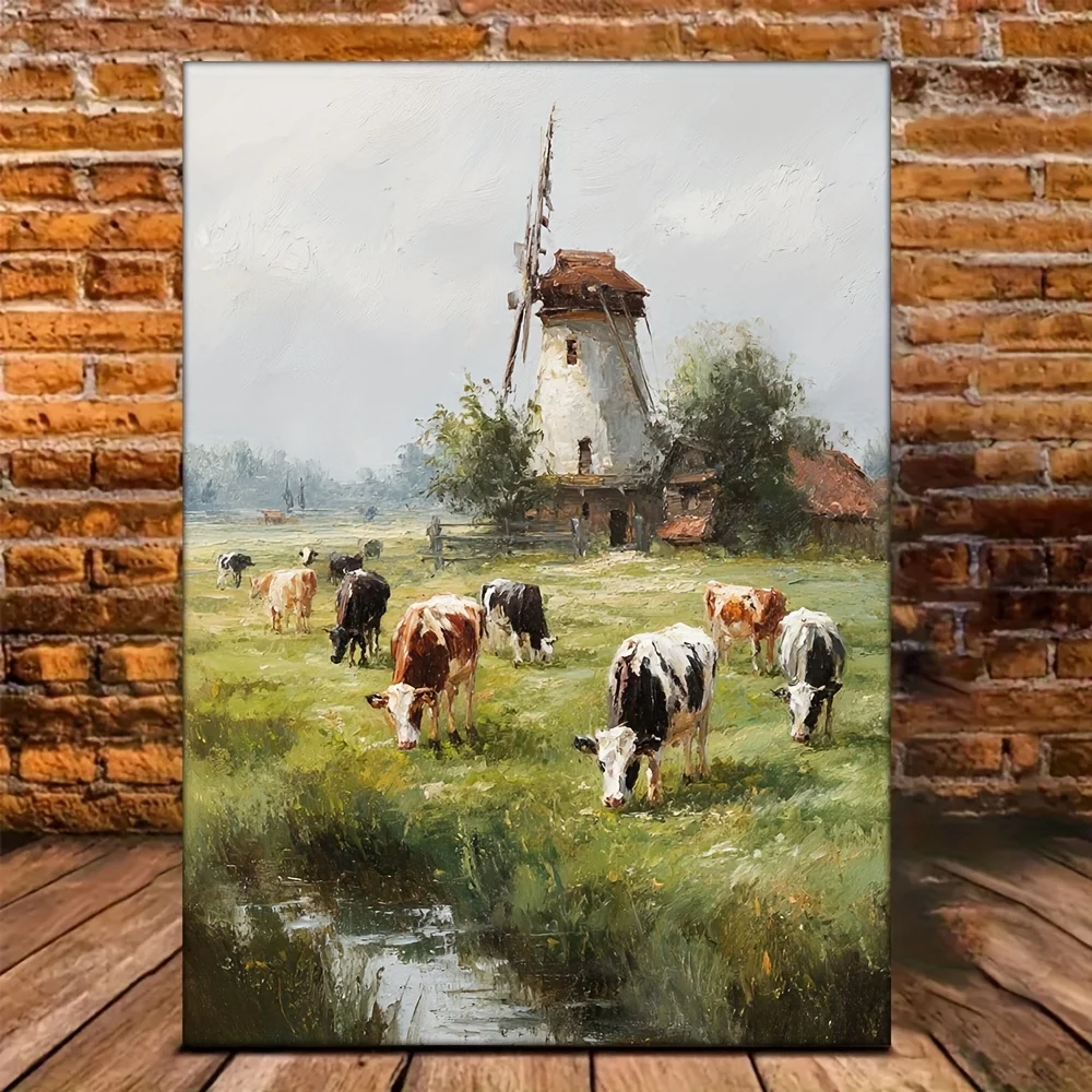 (No frame)2D Flat, 2D Flat, 2D Flat 1pc, Including a Frame, Measuring 12X16 Inches, Featuring a High-Definition Oil Painting