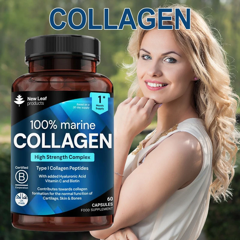 

Collagen Supplements, Contains Biotin, Vitamin C and Hyaluronic Acid To Help Maintain Healthy Skin, Bones and Joints
