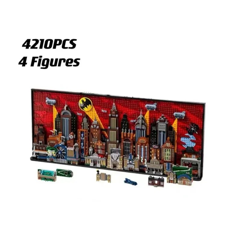 The Animated Series Gotham City Skyline importer nights Model, Jouets en briques d'assemblage, Cadeau pour garçon, Compatible 2024, 76271, Neuf, En stock