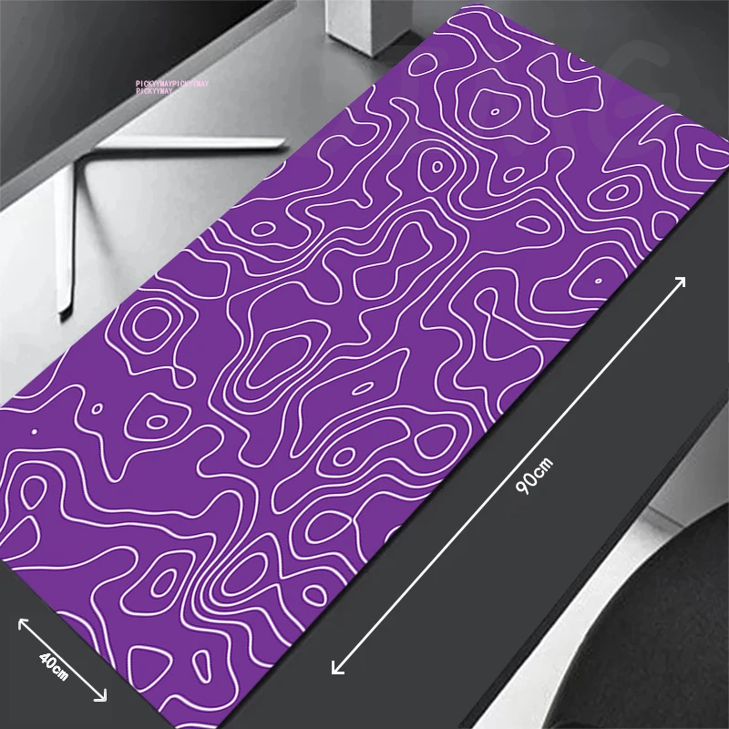 

Locking Edge Gamer Mousepad Topographic Mouse Pad Large Mouse Mat Natural Rubber Desk Rug PC Desk Mats Design Mousepads 40x90cm