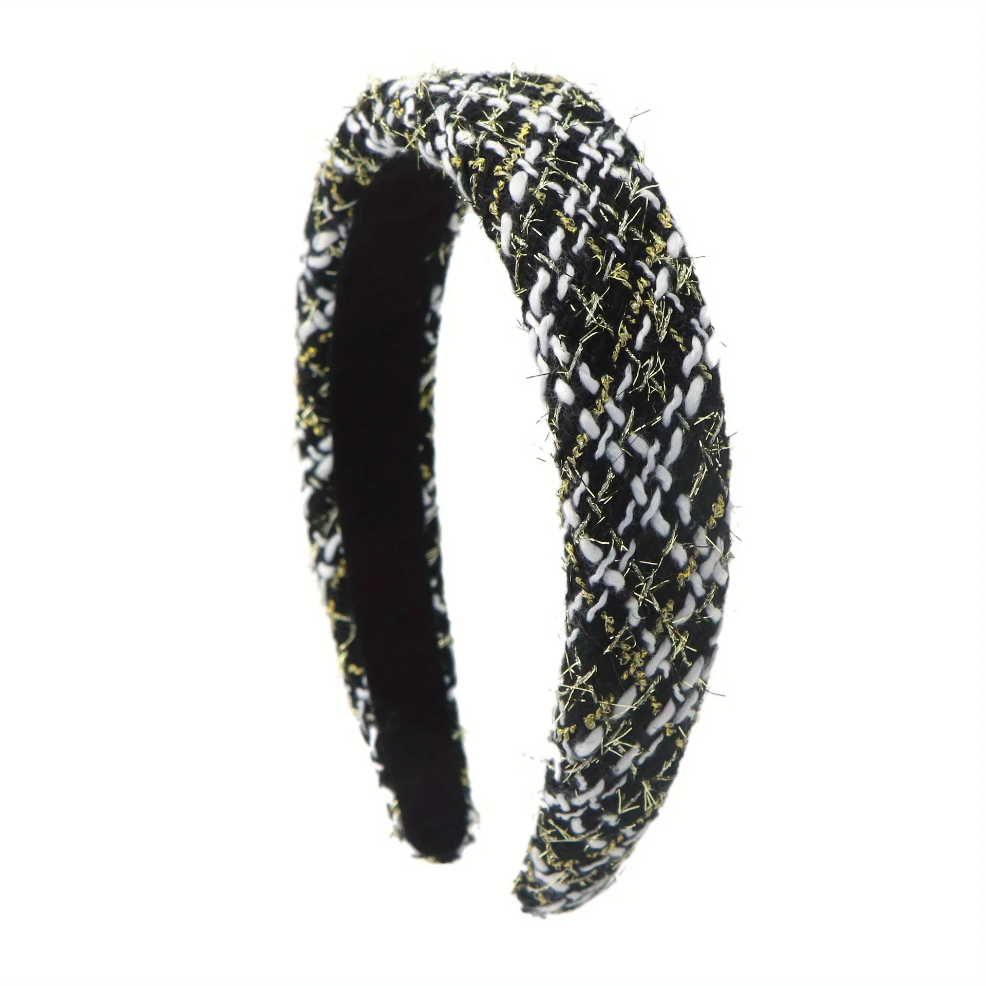 

Fashion Lattice Tweed Headbands for Women Retro Temperament Hair Bands Solid Sponge Hair Hoop Autumn Winter New Hair Accessories