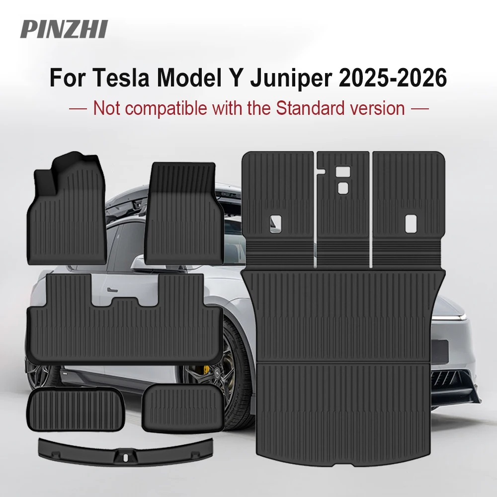 BYTON Voor Tesla Model Y Juniper 2025-2026 Premium/Performance TPE Vloermatten Bagagebak Automatten Slijtvaste Matten Waterdicht - afbeelding 2
