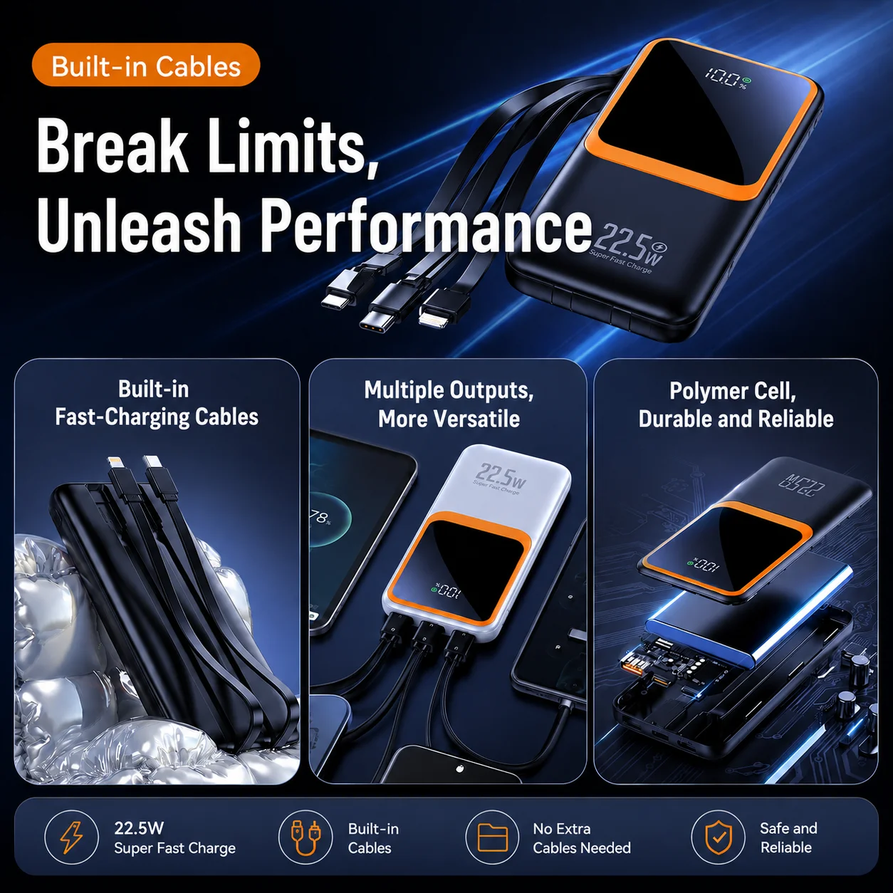 Power Bank 20000mAh External Large Battery