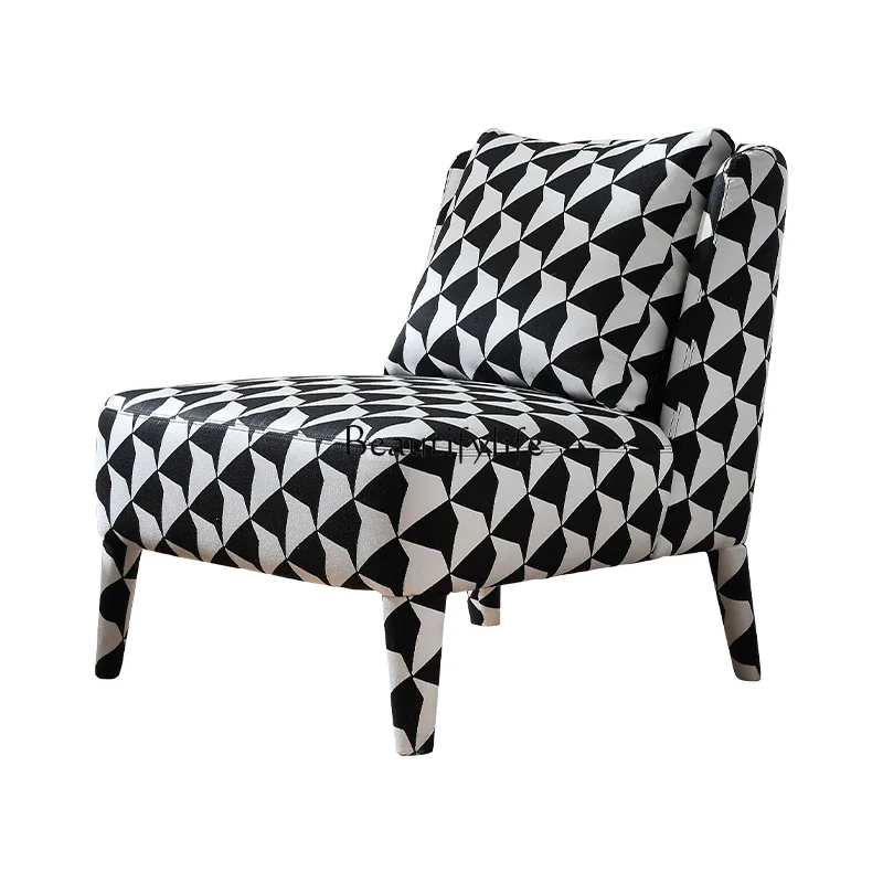 

ls 18 **Italian cotton and linen fabric casual sofa chair light luxury modern Italian designer single chair