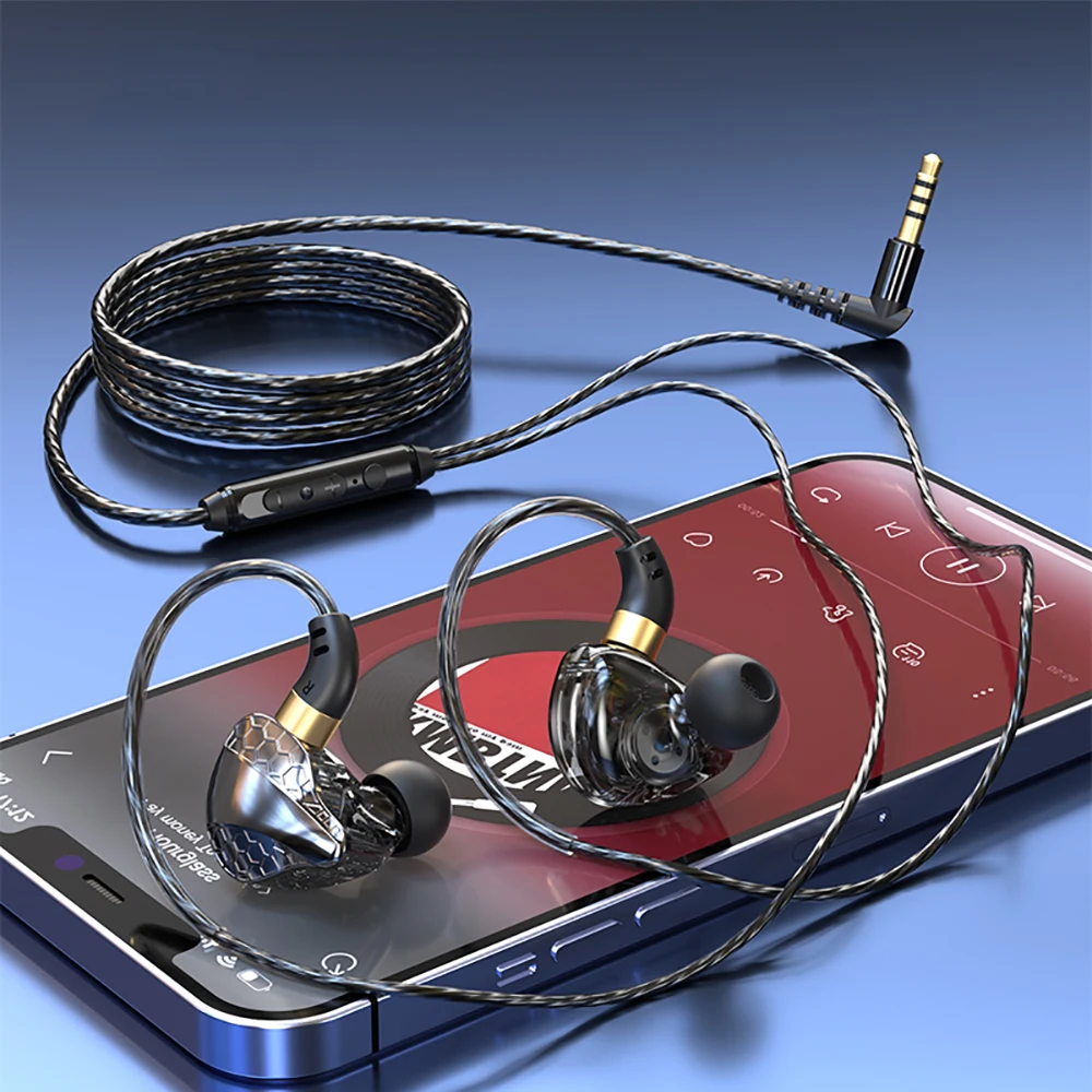 게임용 유선 인이어 헤드셋, 유선 헤드폰 마이크, 베이스 부스트 헤드폰 스피커, 향상된 사운드, 3.5mm