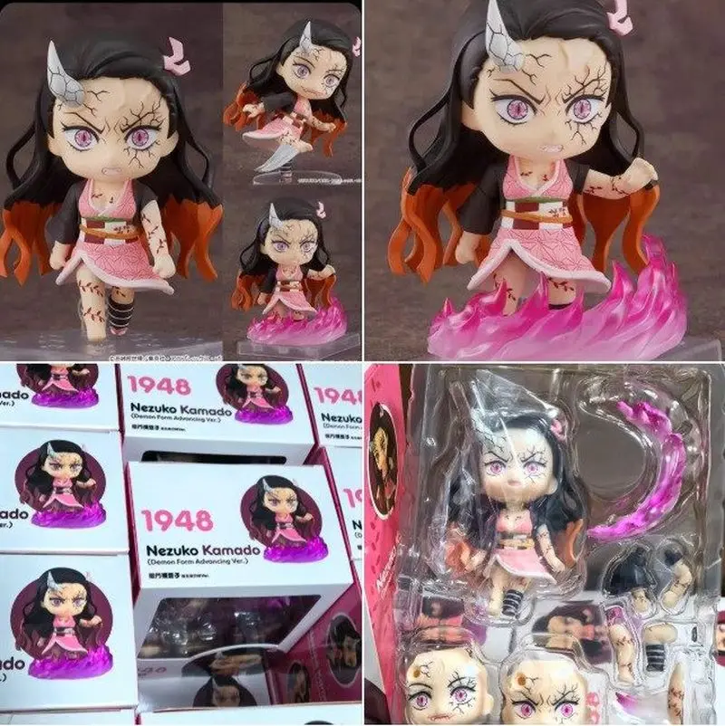 

Anime Demon Slayer Kamado Nezuko #1948 Action Figure Face Swap Collectible Desktop Decoration Anime Statue Children Doll Gift