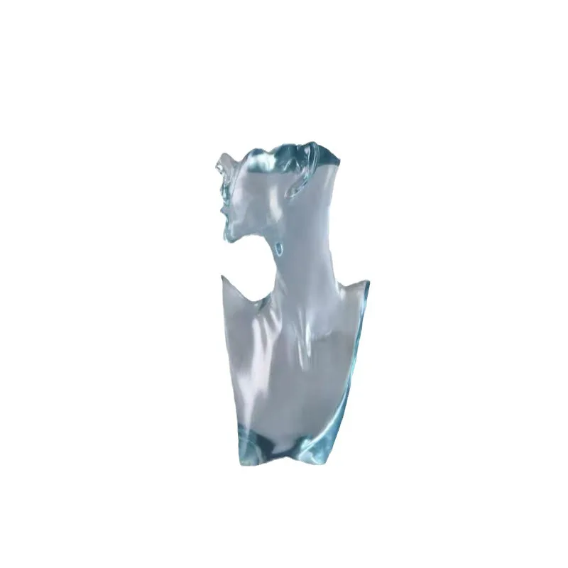 Transparent resin halfling avatar model display props desktop table decoration jewelry soft decoration display