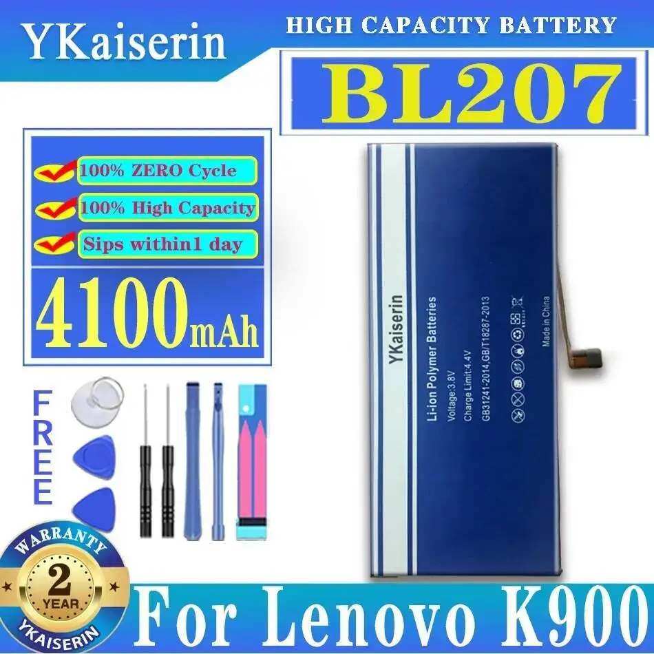 

BL207 Mobile Phone Battery 4100Mah High Performance Premium Replacement For Lenovo K900