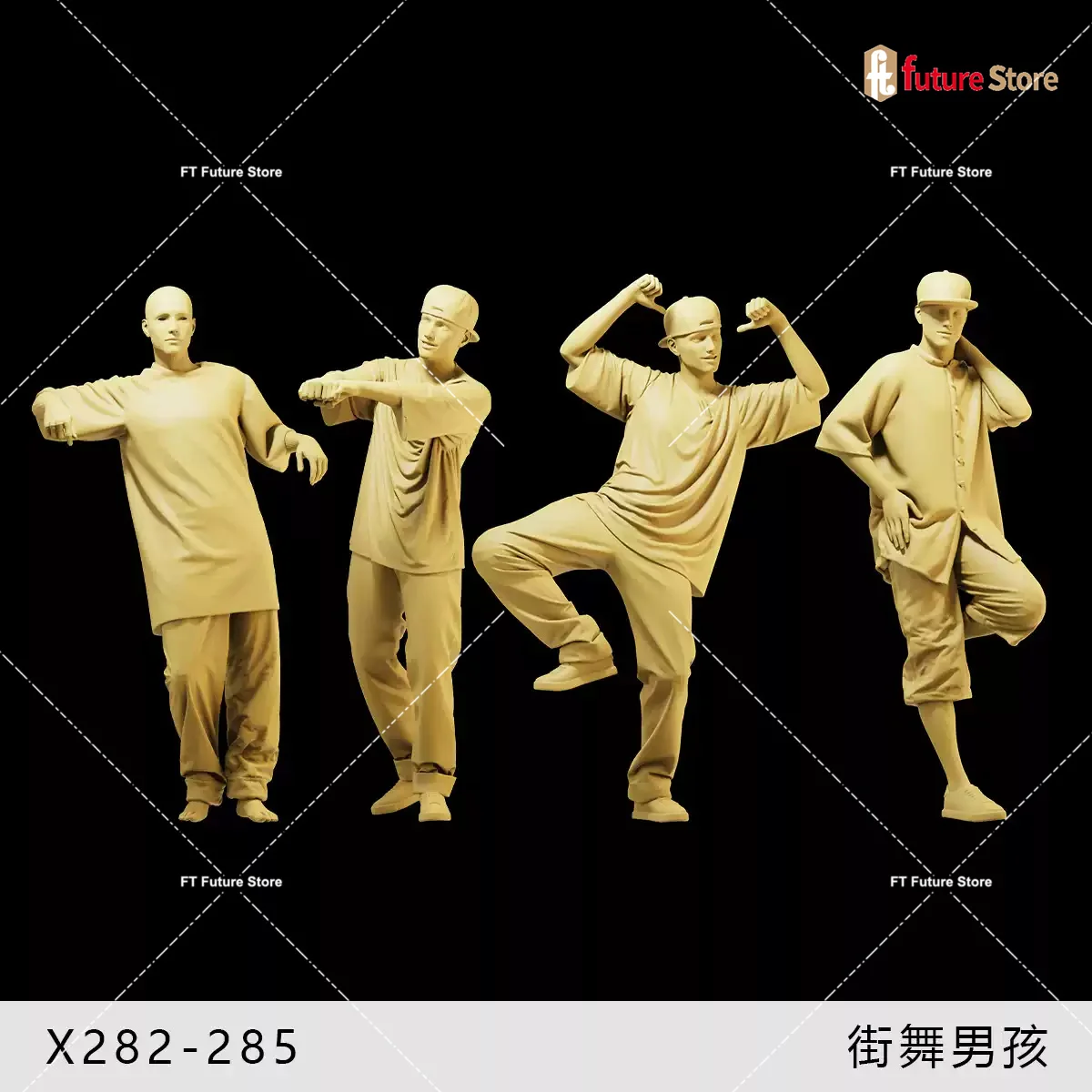 Miniatures 1/64 1/43 1/35 Dancer Handsome Hip-hop Dance Boys Girls Figure Diorama Creative Mini Doll Scene Props Model Crafts