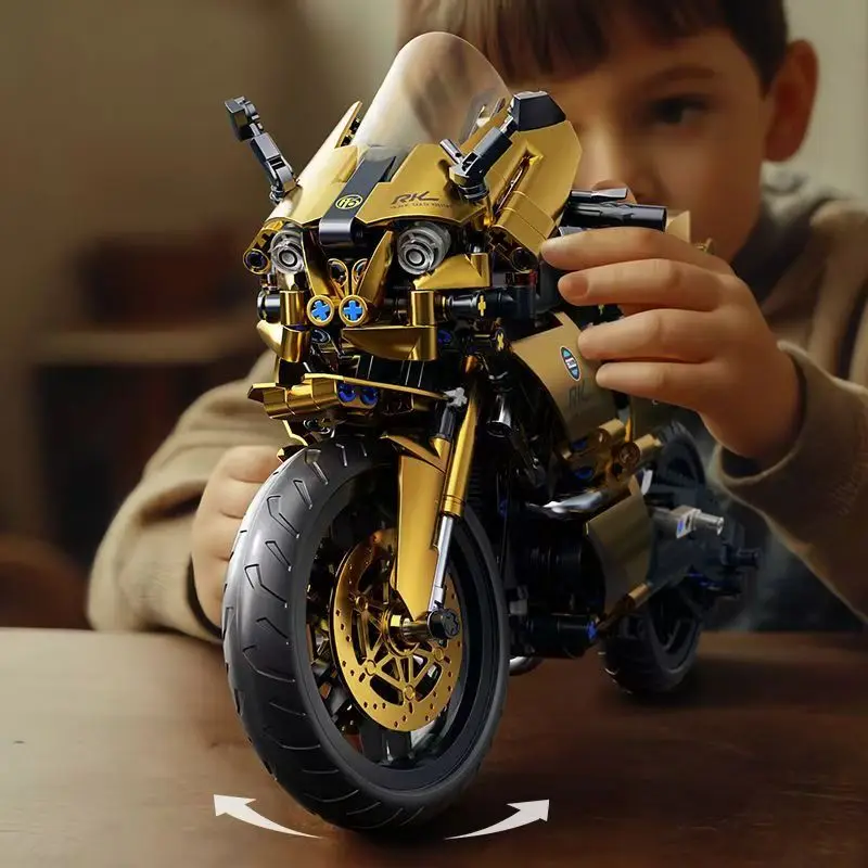V4s Motorrad-Bausatz, Super-Rennmodell mit Ausstellungsständer, STEM-Spielzeug für Erwachsene und Jugendliche, perfekte Weihnachtsgeschenke – Detail 29