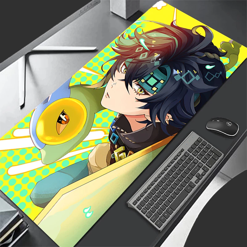 Mousepad Computer Gaming Accessories Keyboard Pad Office PC Rubber Mouse Pad Decoracion G-genshin Impact Kinich Desk Mouse Mat