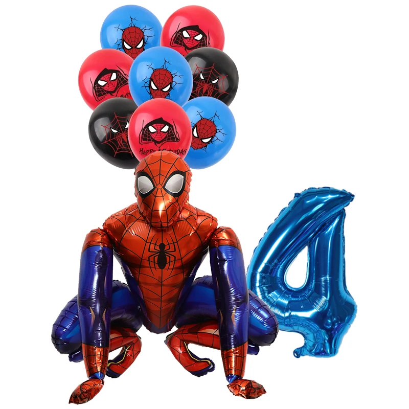 12 szt. Balonów z motywem superbohatera spidermana 32 Cal cyfrowe balony materiały do dekoracji przyjęcia urodzinowego dla dzieci