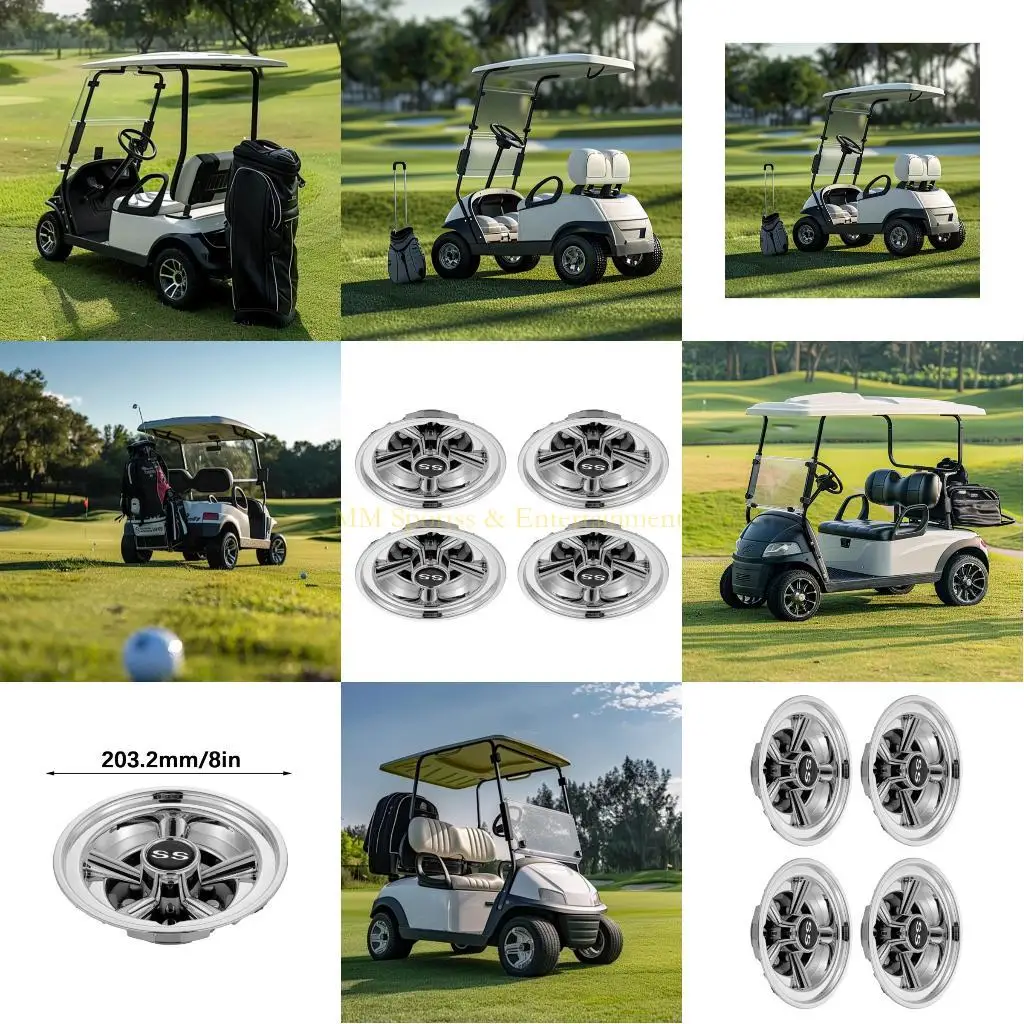 

31BE Golf Cart Hub Caps Light weight Electric Golf Cart Universals Golf Cart Wheel Cover for Various Terrain Use