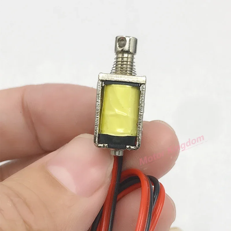 Micro DC Solenoid Electromagnet 3V 5V 6V 9V 12V Push Pull Type 4mm Stroke Through Hole Style for DIY/Industrial Use - Brand New