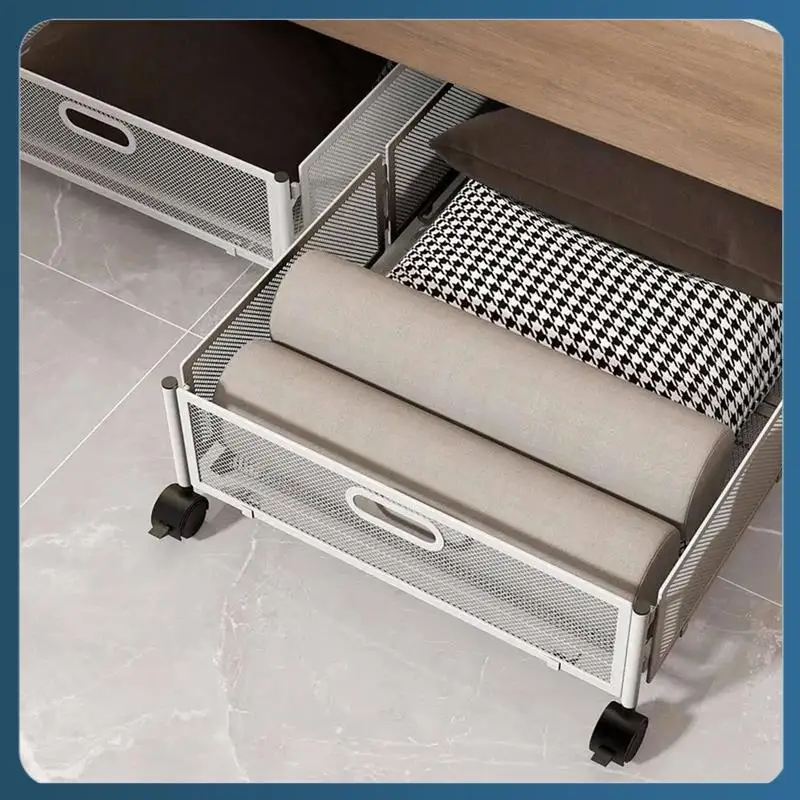 

AB02 2X ящики для хранения одеял под кроватью, большой вместительный железный ящик для одежды, складные одеяла белого цвета