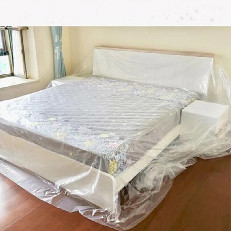 

1pc High-quality Plastic Furniture Dust Cover Waterproof Car Dustproof Bed Wardrobe Sofa Dust Cover