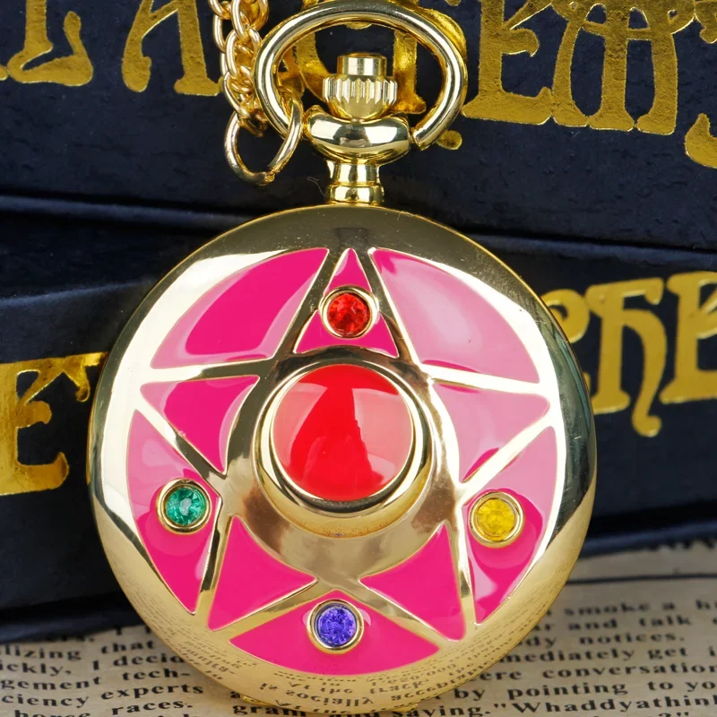 Anime Cosplay Necklace Pocket Watch Steampunk Watch with Chain Pendant Colck Pocket Watches for Women Girls Relogio Masculino