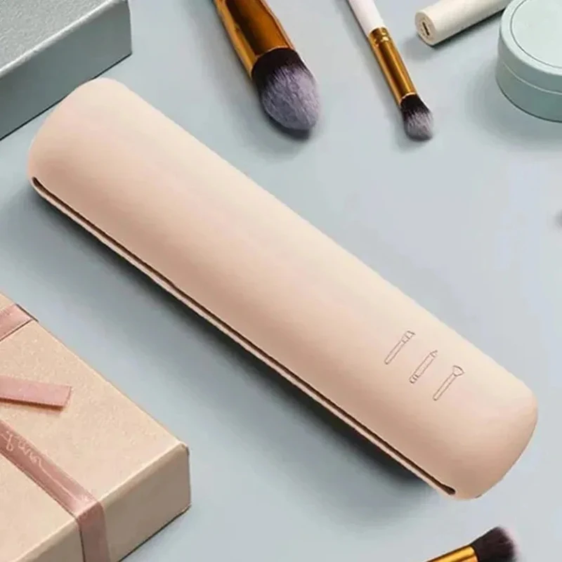 Travel Makeup Brush Holder Silicone Cosmetic Brushes Bag Makeup Sponge Case Portable Waterproof Makeup Tools For Women Girls view 2