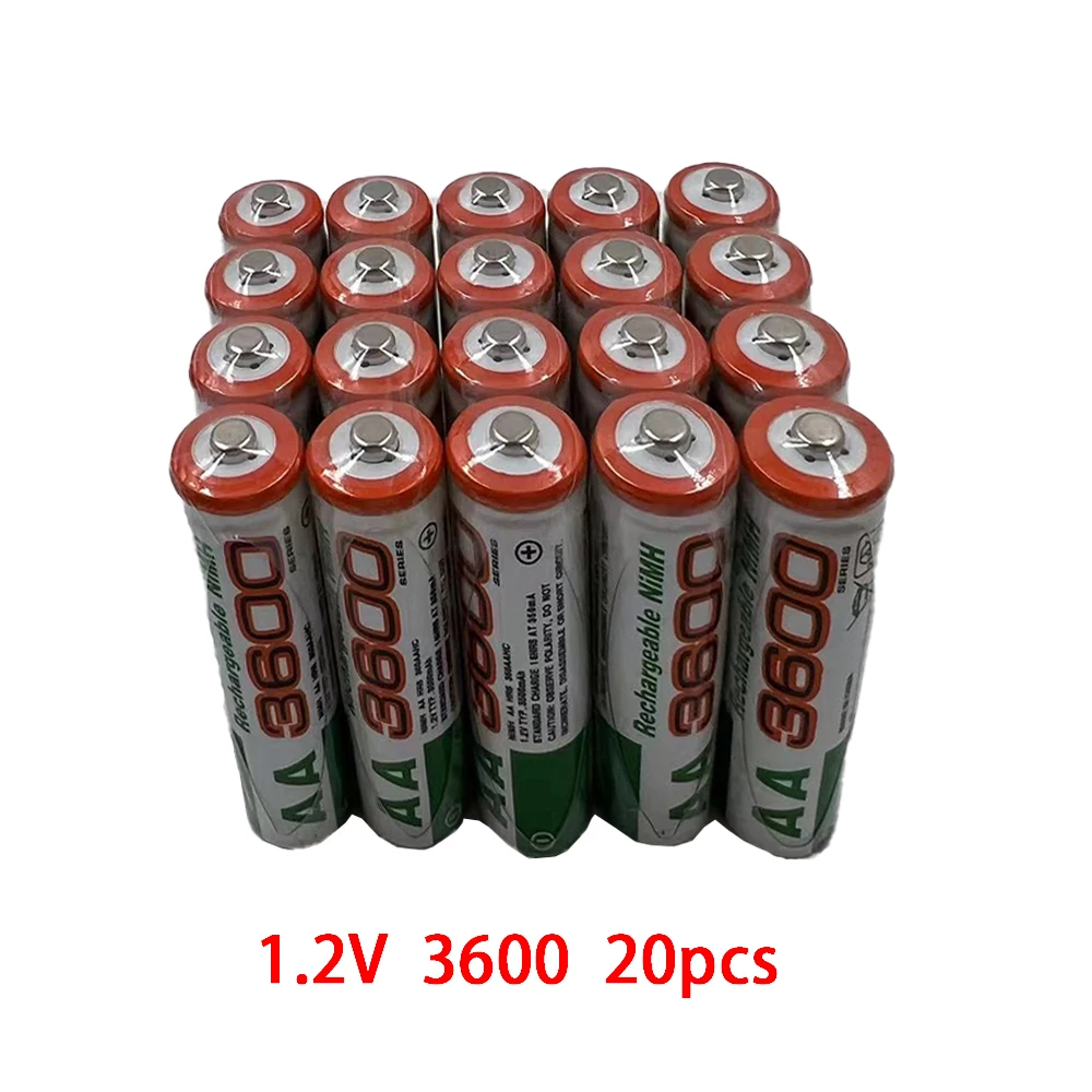 

1.2V 100% new AA battery 3600mAh rechargeable battery, NiMH AA battery, suitable for clock, mouse, computer, toy, remote control