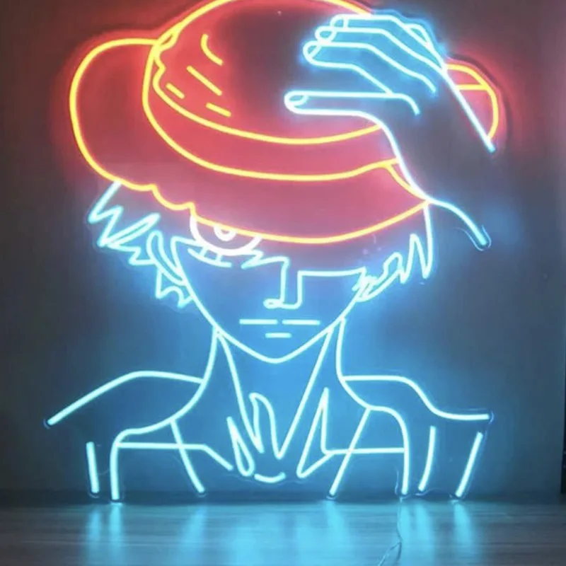 Enseignes au néon LED Anime personnalisées, drapeau, texte gratuit, express, bricolage, motif de lumières au néon, soleil en acrylique, 12V, dans le monde entier