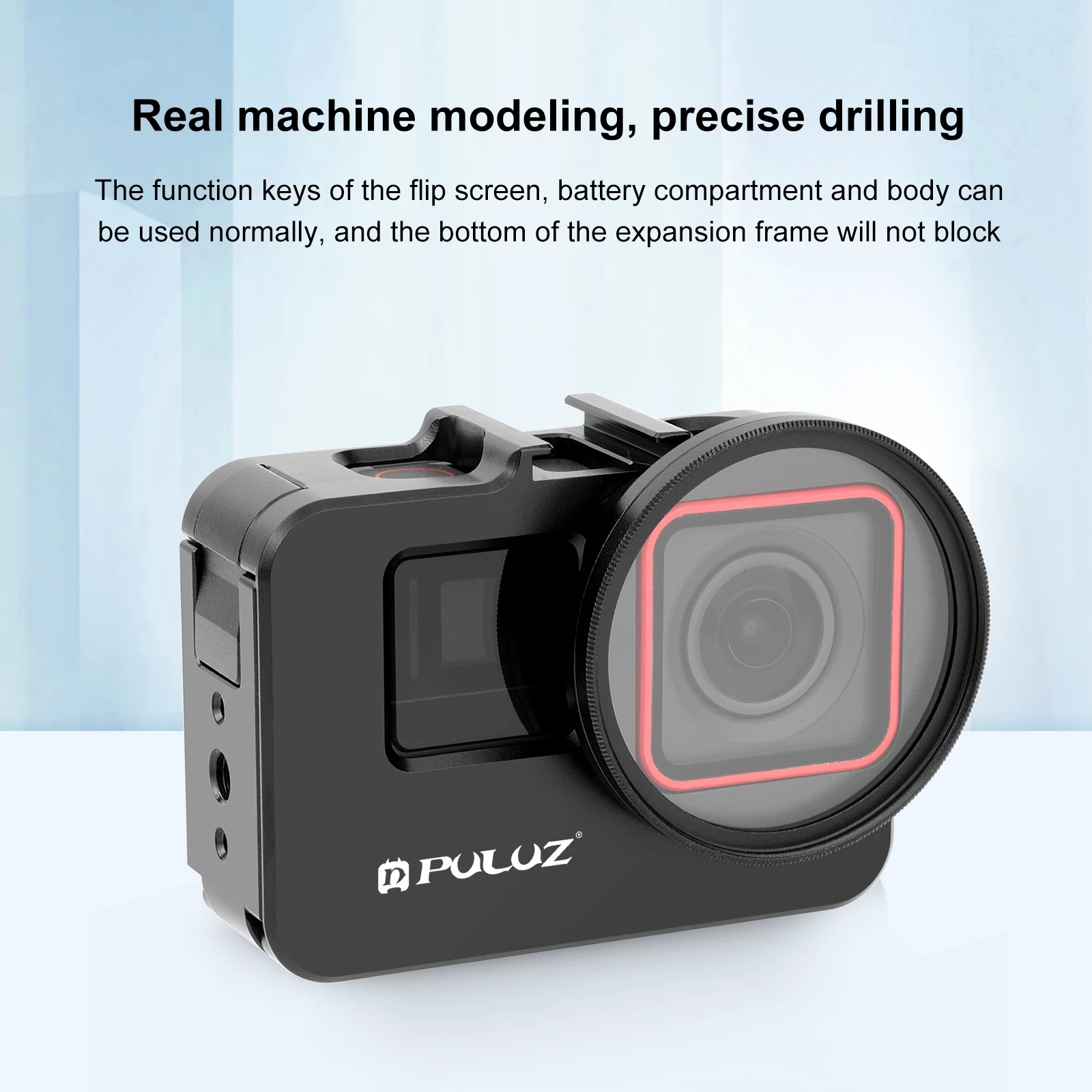 PULUZ Metal Rabbit Cage For Insta360 Ace Pro / Ace  Adapter Frame with 52mm UV Filter & Adapter Ring