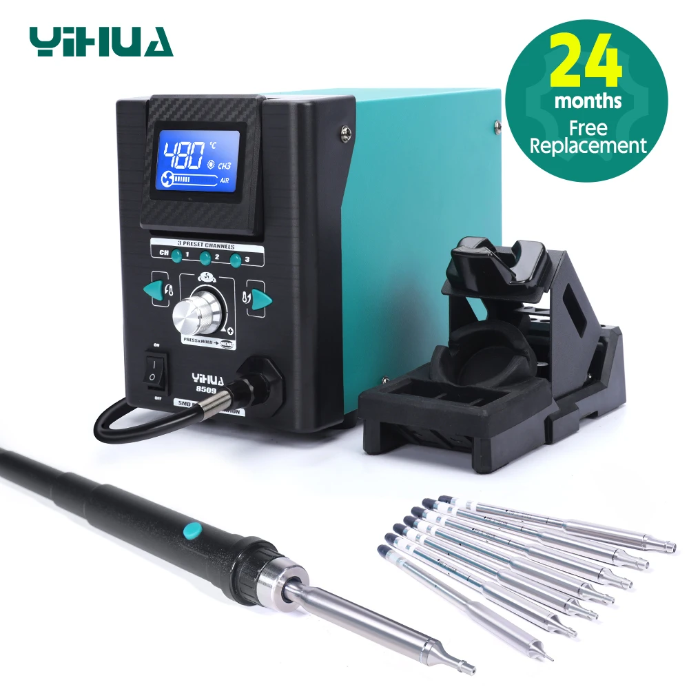 YIHUA 8509-I Precision Hot Air Soldering Station 0.5mm Hot Air Nozzle Digital Display BGA Rework Station