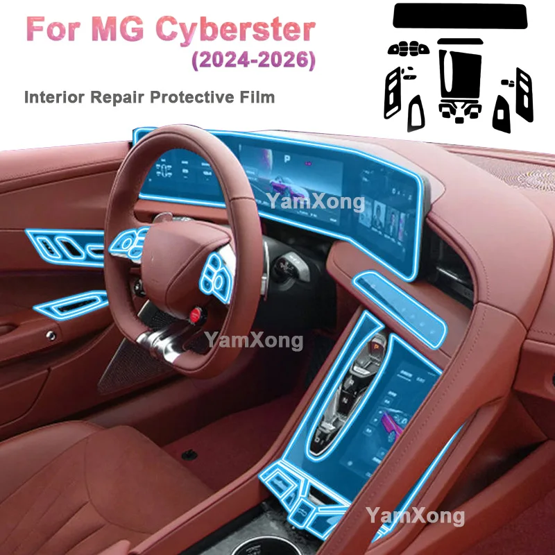 

Car Interior Protector Sticker Kit For MG Cyberster (2024-2026) Center Console Control Panel Protective Film Anti Scratch Cover