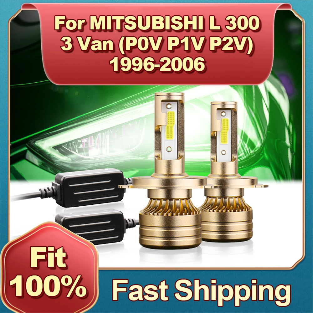 

LED H4 30000LM Headlight Bulbs Turbo Fan For MITSUBISHI L 300 3 Van P0V P1V P2V 1996 97 98 99 2000 2001 2002 2003 2004 2005 2006