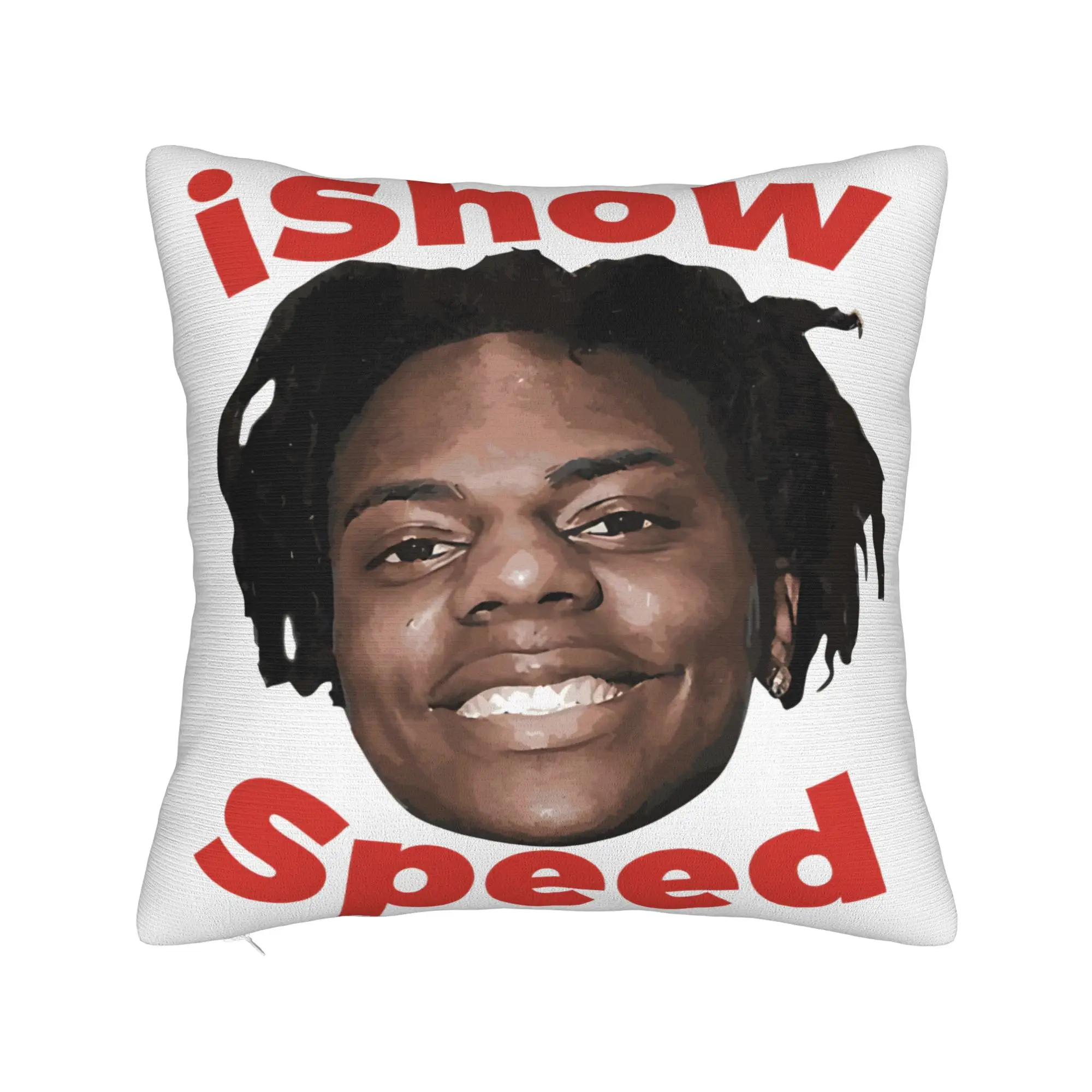 Pillow Cover Funny Ishowspeed YouTuber Cute Funny Pillow Case For Office Car Home Decor Pillowcases