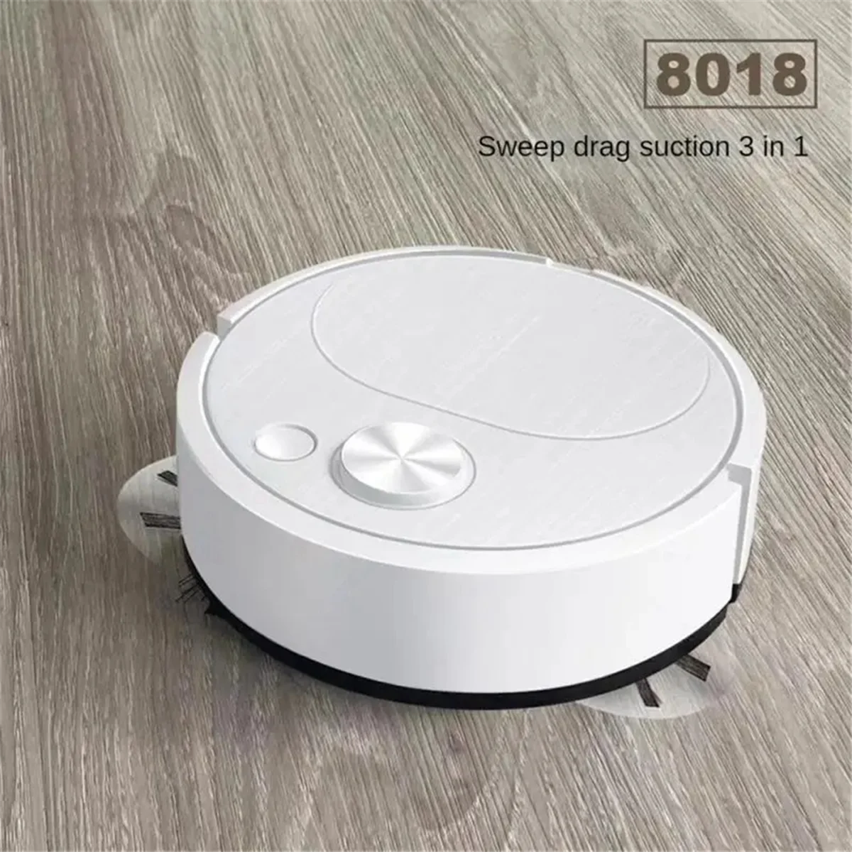 Aspiradoras automáticas con carga USB, mini máquina de limpieza, robot aspirador inteligente para barrer y fregar, blanco