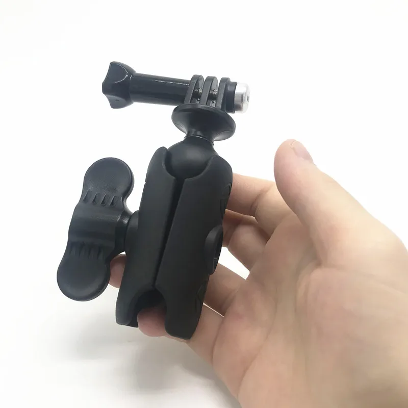 360 Degree Rotate Camera Clamp Mount Diving Fill Light ABS Ball Clip for Go Pro Hero 6 5 4 3 Xiaomi Yi SJ4000 SJ7000