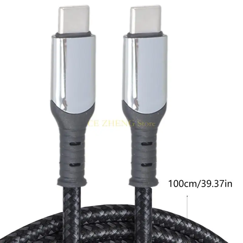 E56B Type-C إلى Type-C كابل نقل بيانات ذكر-ذكر 5A LED كابل شحن سريع PD100W #6