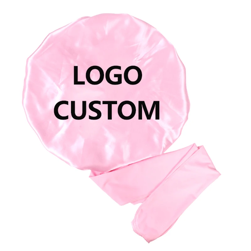 LOGO personalizzato Hot Pink Lace Melt Wig Band Silky Headband Edge Control Silk Satin Hair Bonnet Wig Bag 4Pcs parrucca per capelli accessori Kit