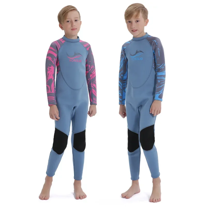 

Гибкий цельный гидрокостюм для детей старшего возраста 2 мм, утолщенный, с длинными рукавами и штанинами, для мужчин и женщин, с защитой от солнца, теплый