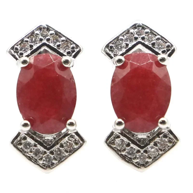 

4.8g Customized 925 SOLID STERLING SILVER Earrings Sapphire London Blue Topaz Red Ruby Tanzanite Green Emerald