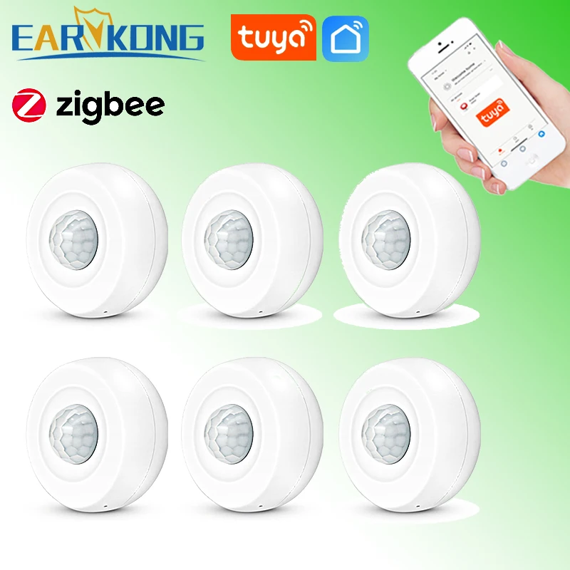 Zigbee 3.0 Tuya Mini Smart Ceiling Human Motion Movement Body PIR Transducer Sensor Smart Life Home Security Wireless Link bulb