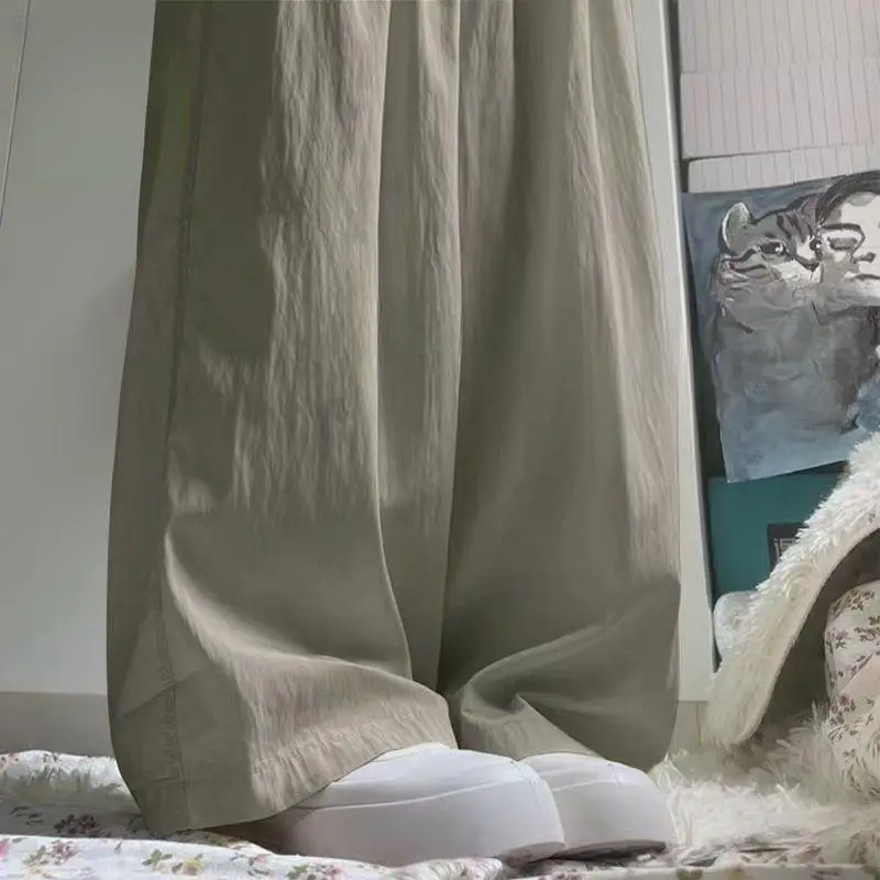 بنطال ذو قصة أرجل واسعة كحلي للسيدات صيفي من الخيزران والقطن مرقع سبليت Fairycore متعدد الاستخدامات خفيف الوزن ثنيات قابلة للتعديل #4