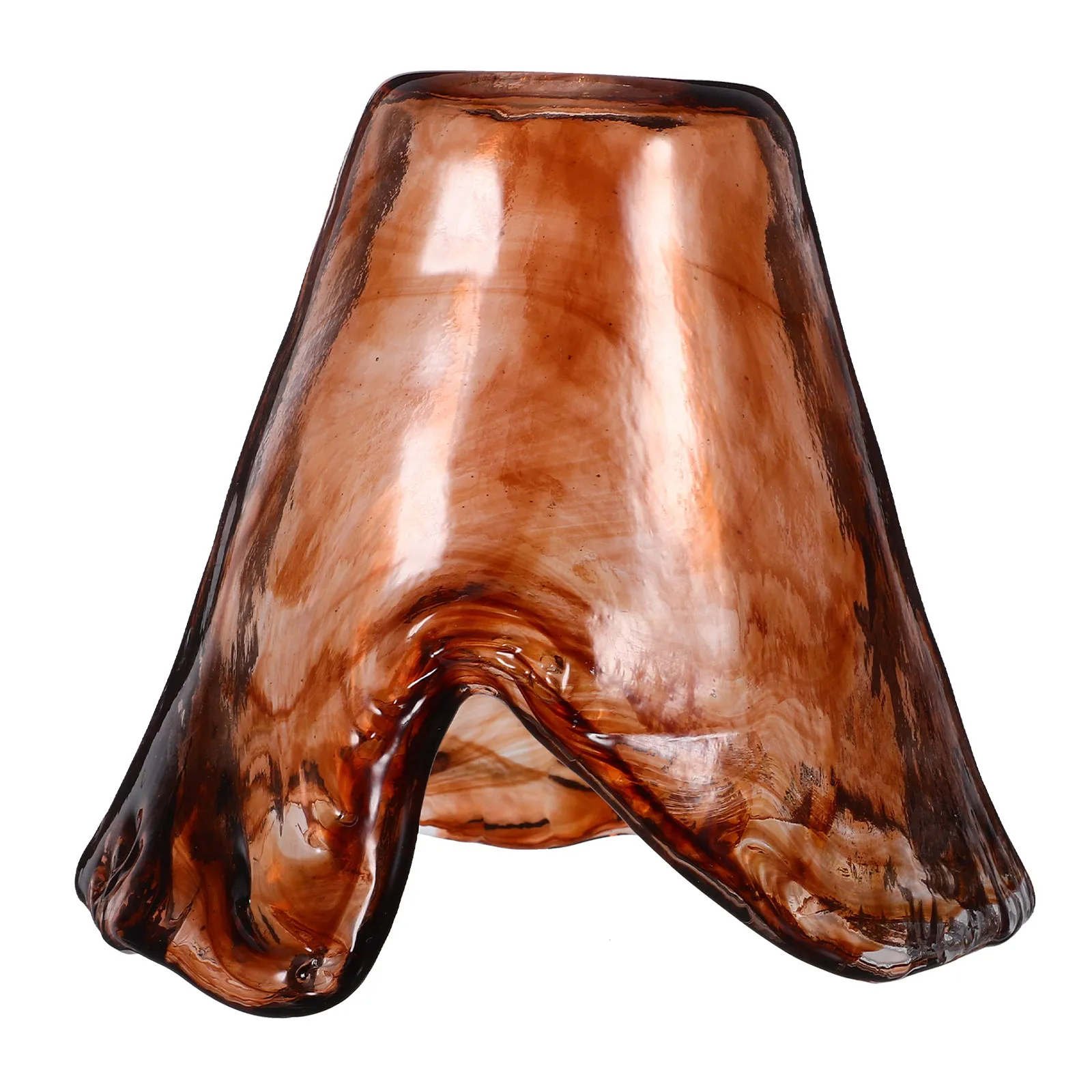 Retro Amber Glass Lampshade Vintage Pendant Lamp Shade 3.5 Diameter Hole Compact Design for Bedside Bar Counter Entryway