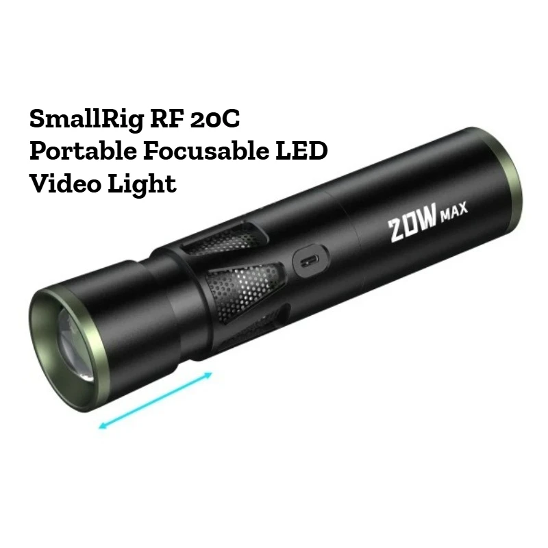 SmallRig RF 20C Portable Focusable LED Video Light 20W Mini Spotlight Photography Light for Picture Video 5335 Four-Color Zoom