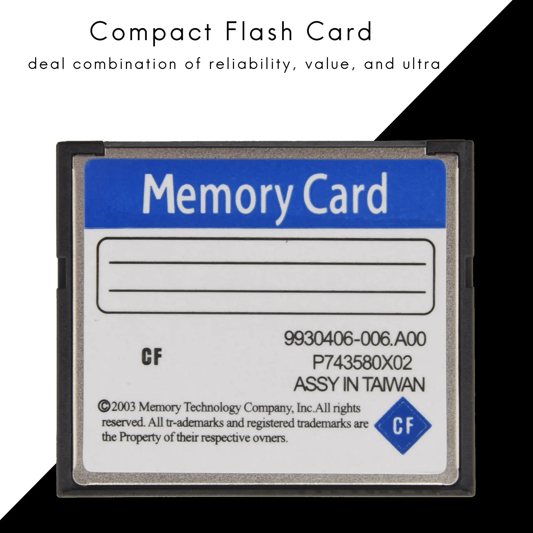 Professional 32GB Compact Flash Memory Card(White&Blue)