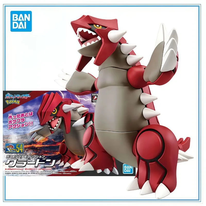 

BANDAI в наличии, оригинальные аниме-фигурки Namco Pokemon No 54 Groudon, модель Collectio, игрушка, аниме, мультяшные подарки, игрушки, модель