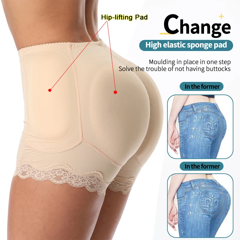 Urządzenie do modelowania sylwetki kobiety bielizna modelująca fałszywe majtki podnoszące pośladki kontrola klejnotów wyściełane Booty Enhancer krótka bielizna Shaper Hip Enhancer