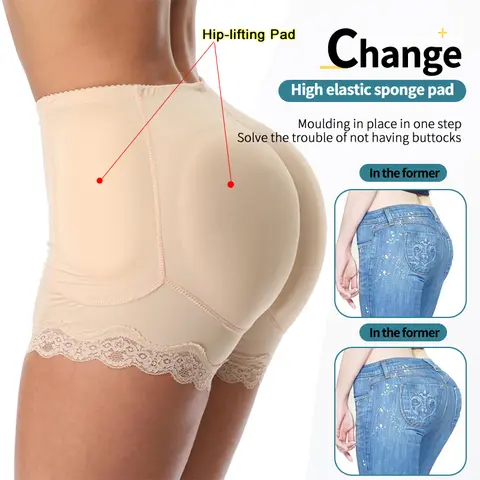 Body Shaper Women Shapewear Fake Butt Lifter Panties Hourglass Control Padded Booty Enhancer Brief Lingerie Shaper Hip Enhancer