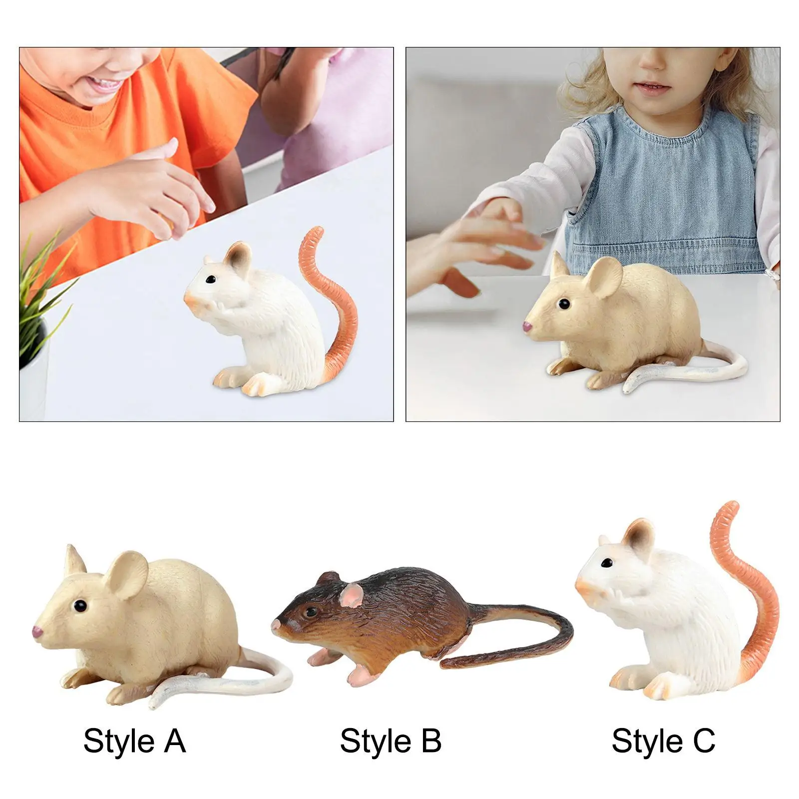 Ratones juguete modelo rata juguete figuras accesorios juguete animales figuras simulación para