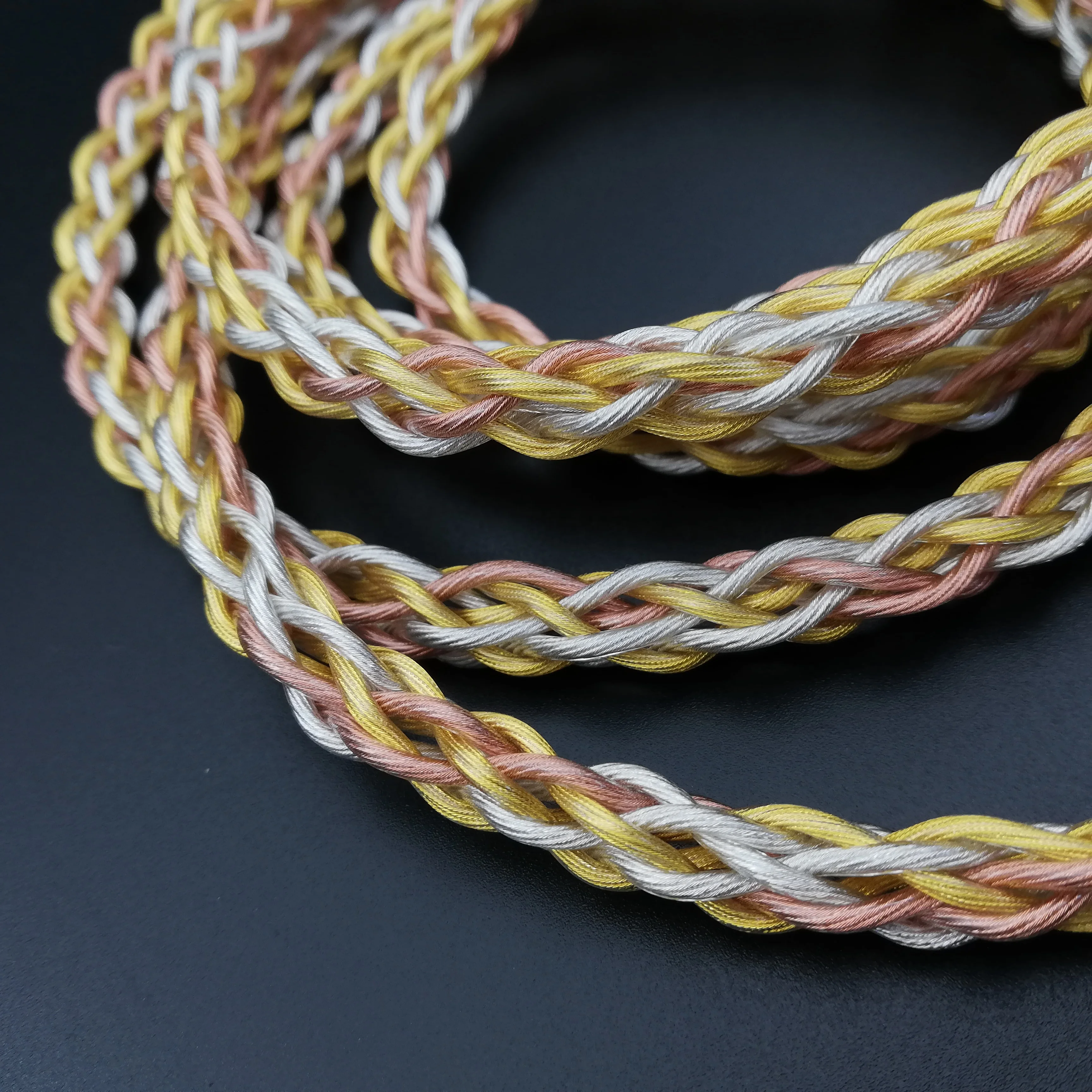 سماعة أذن من النحاس الكريستالي أحادي HiFi OCC ، مطلية بالذهب ، مطلية بالفضة ، ذكر ، أنثى ، كابل من من دون خسارة ، تمديد ،-