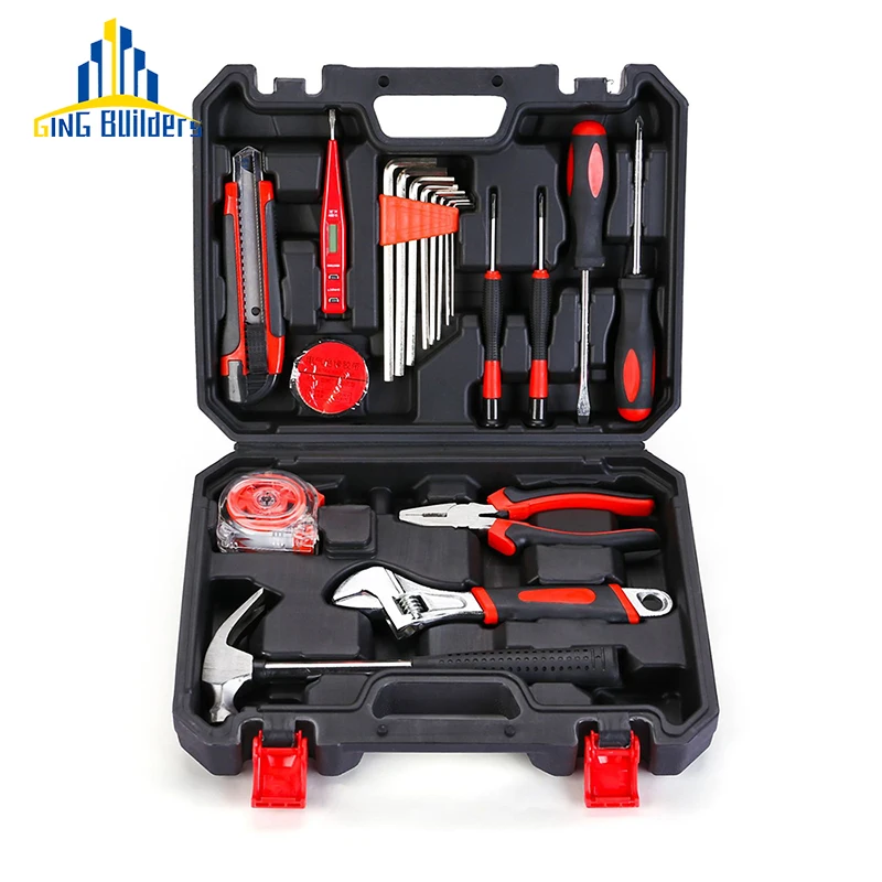 Ging Builders New Design Home Hardware Kit Tool Box Set, China Factory Household Daily Use Mini Toolbox