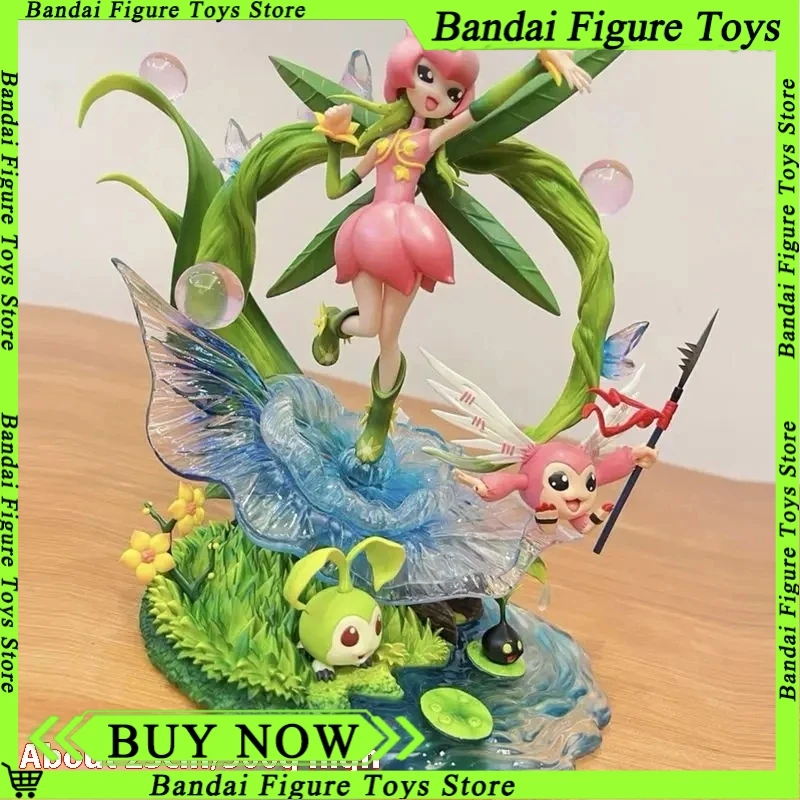 

20cm Digimon Figures Lillymon Picklemon Anime Figure Tanemon Nyokimon Figurine Statue Model Collection Room Decoration Desk Toys